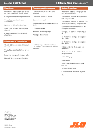 Piattaforme aeree verticali JLG 30AM