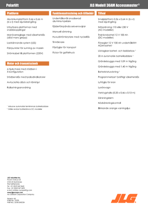 Piattaforme aeree verticali JLG 36AM