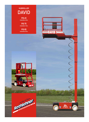 Piattaforme aeree verticali a pantografo su ruote PB David 1 PB 75