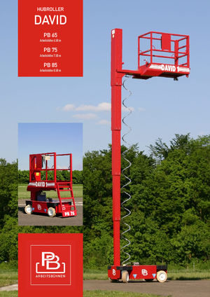 Piattaforme aeree verticali a pantografo su ruote PB David 1 PB 75 V