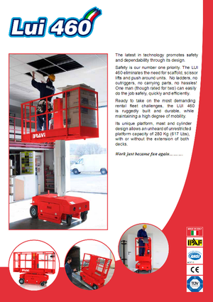 Piattaforme aeree verticali Bravi Lui 460