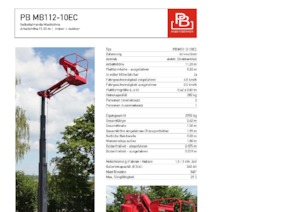 Piattaforme aeree verticali PB PB MB112-10EC