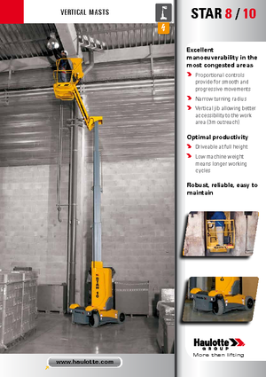 Piattaforme aeree verticali Haulotte Star 10 NT