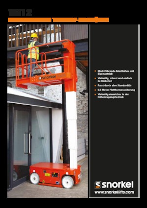 Piattaforme aeree verticali Snorkel TM12