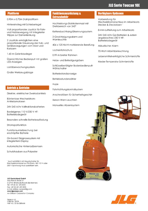 Piattaforme aeree verticali JLG-Toucan Toucan 10 E