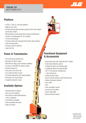 Piattaforme aeree verticali JLG-Toucan Toucan 12E