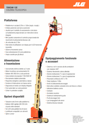 Piattaforme aeree verticali JLG-Toucan Toucan 12E