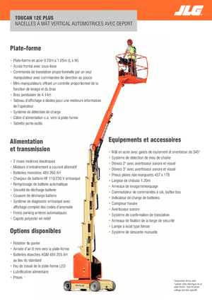 Piattaforme aeree verticali JLG-Toucan Toucan 12E Plus