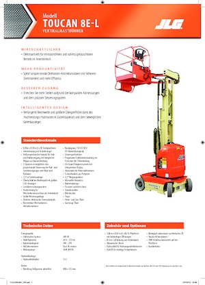 Piattaforme aeree verticali JLG-Toucan Toucan 8E-L