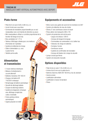 Piattaforme aeree verticali JLG-Toucan Toucan 8E XL