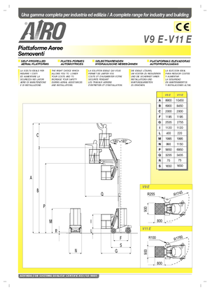 Piattaforme aeree verticali AIRO V9 E