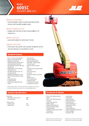 Piattaforme aeree telescopiche cingolate JLG 600SC