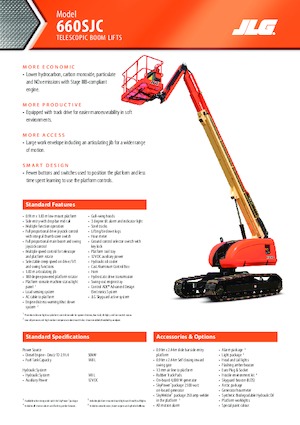 Piattaforme aeree telescopiche cingolate JLG 660SJC