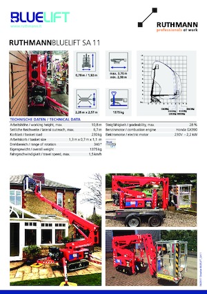 Piattaforme aeree articolate cingolate Ruthmann BLUELIFT SA 11