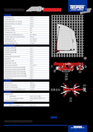 Piattaforme aeree telescopiche cingolate TEUPEN LEO23T 