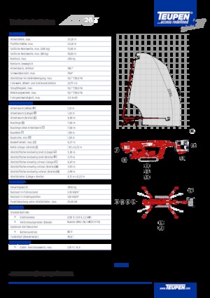 Piattaforme aeree telescopiche cingolate TEUPEN LEO25Tplus