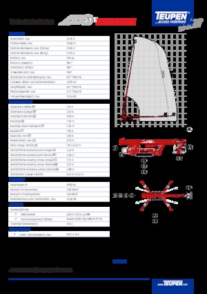 Piattaforme aeree telescopiche cingolate TEUPEN LEO31T