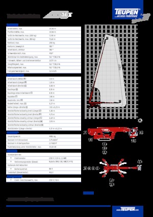 Piattaforme aeree telescopiche cingolate TEUPEN LEO36T