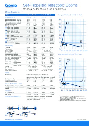 Piattaforme aeree telescopiche cingolate Genie S-45 TraX