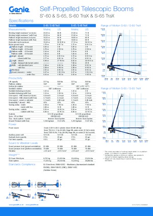Piattaforme aeree telescopiche cingolate Genie S-65 TraX
