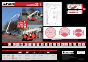 Piattaforme aeree telescopiche cingolate Palazzani TSJ 23.1 C