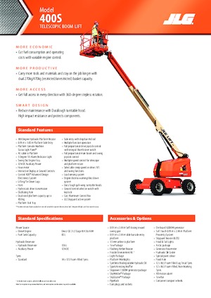 Piattaforme aeree telescopiche gommate JLG 400 S