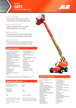Piattaforme aeree telescopiche gommate JLG 600S
