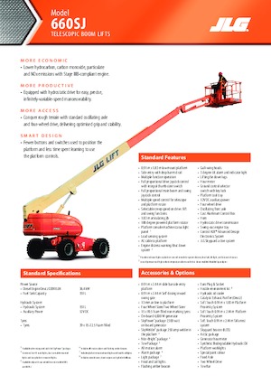 Piattaforme aeree telescopiche gommate JLG 660SJ