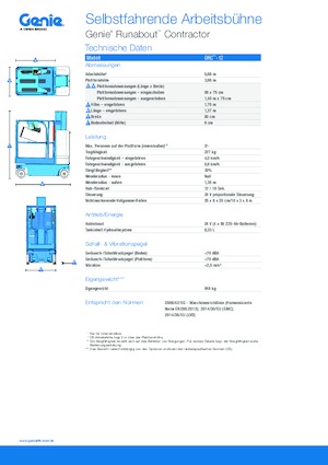 Piattaforme aeree telescopiche gommate Genie GRC-12 Runabout