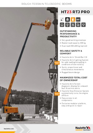 Piattaforme aeree telescopiche gommate Haulotte HT23 RTJ PRO