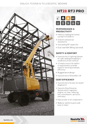 Piattaforme aeree telescopiche gommate Haulotte HT28 RTJ PRO