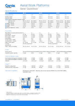 Piattaforme aeree telescopiche gommate Genie QS-12 Quickstock