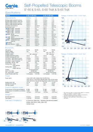Piattaforme aeree telescopiche gommate Genie S-65