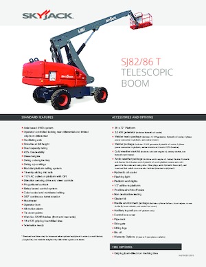 Piattaforme aeree telescopiche gommate Skyjack SJ 82 T