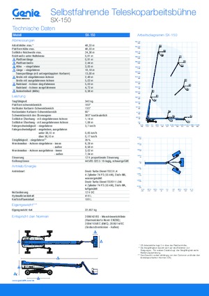 Piattaforme aeree telescopiche gommate Genie SX-150