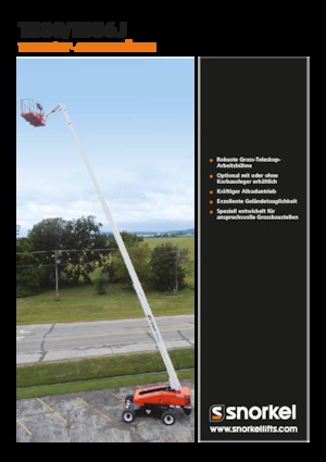 Piattaforme aeree telescopiche gommate Snorkel TB86J