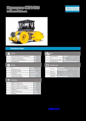 Compattatori stradali statici a tre tamburi Dynapac CS 1400