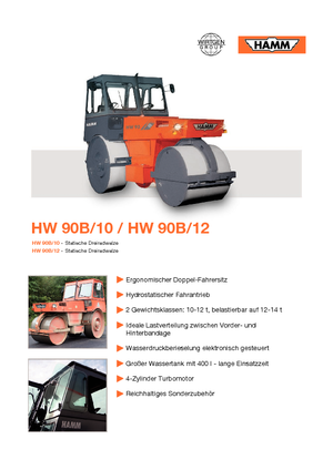 Compattatori stradali statici a tre tamburi Hamm HW 90 B/12