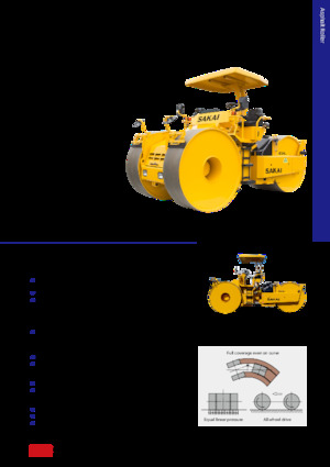 Compattatori stradali statici a tre tamburi Sakai R2H-4