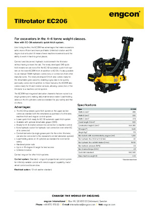 Rotatori oscillanti engcon EC206