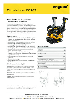 Rotatori oscillanti engcon EC209