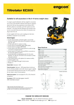 Rotatori oscillanti engcon EC209