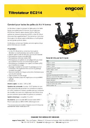Rotatori oscillanti engcon EC214