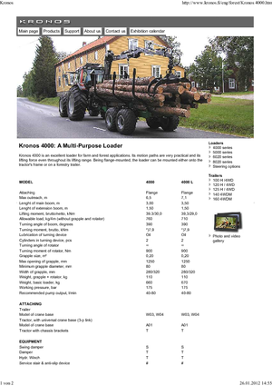 Gru per autocarro per legname Kronos 4000 L