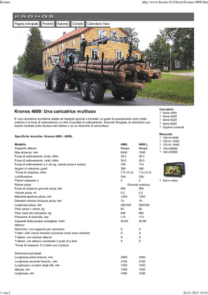 Gru per autocarro per legname Kronos 4000