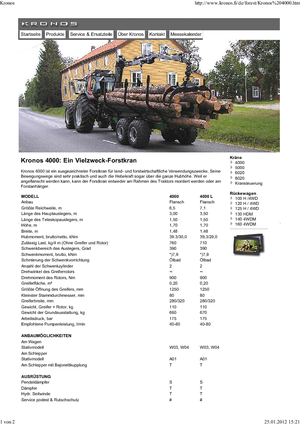 Gru per autocarro per legname Kronos 4000