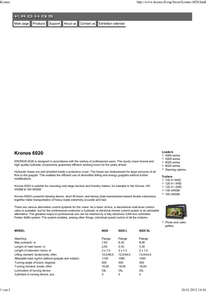 Gru per autocarro per legname Kronos 6020 
