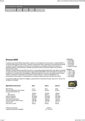 Gru per autocarro per legname Kronos 8020 