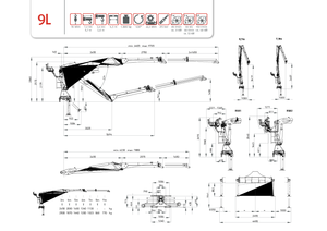 Gru per autocarro per legname PENZ 9 L 7.9