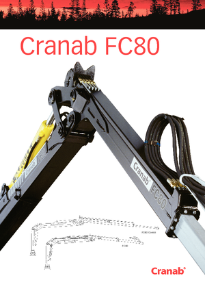 Gru per autocarro per legname Cranab FC 80 Combi
